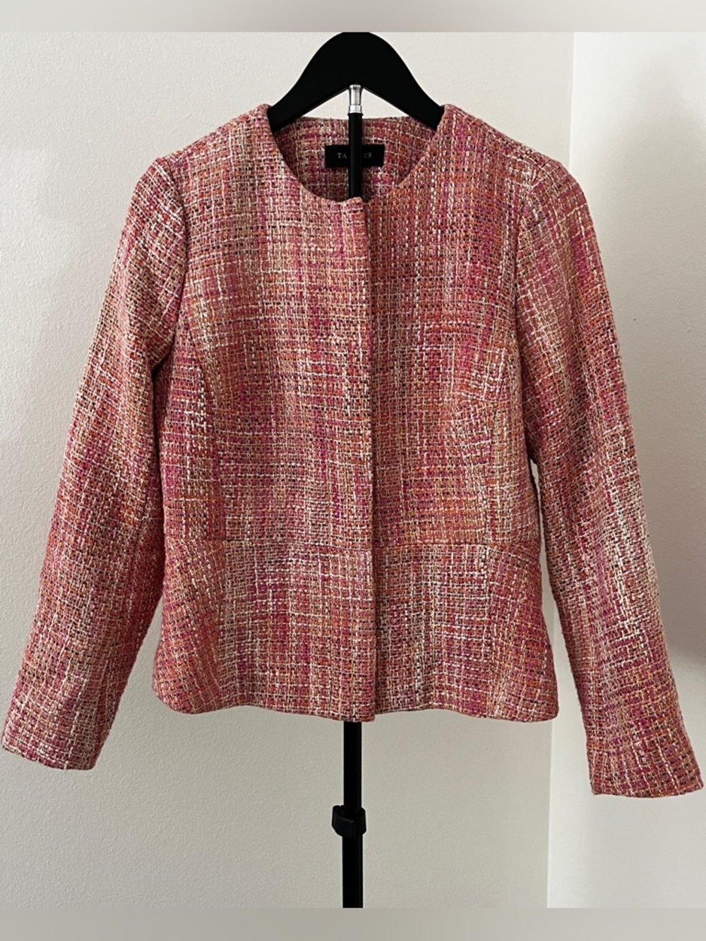 Chic 'Jackie O' Vibes 🌸 Talbots Tweed Jacket 🌸 Luxe Pink Bouclé Blazer